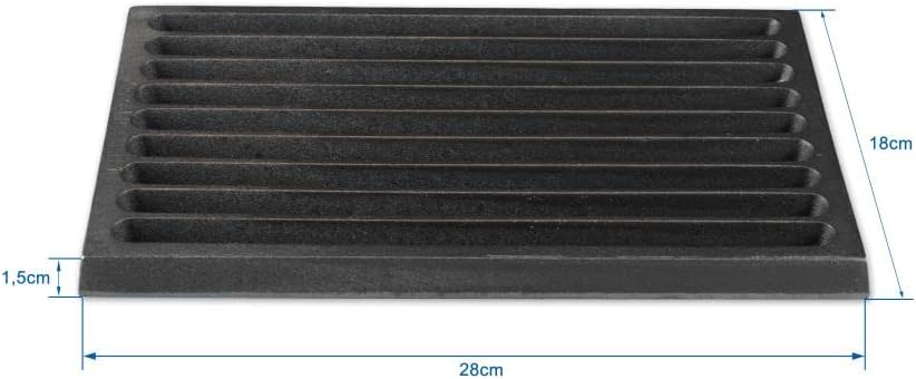 Grillrostprofi Ascherost - Feuerrost - Kohlerost - Kaminrost in Premium-Qualität, Gusseisen, 18 x 28