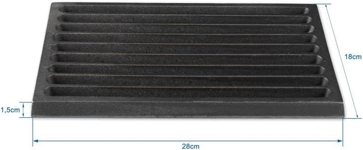 Grillrostprofi Ascherost - Feuerrost - Kohlerost - Kaminrost in Premium-Qualität, Gusseisen, 18 x 28