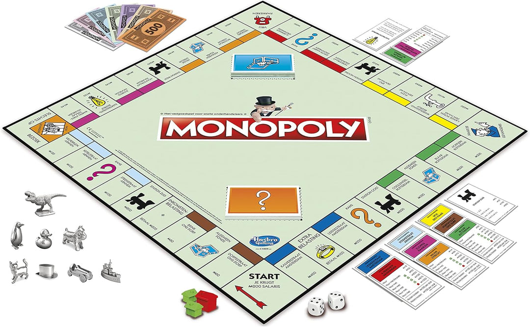 Monopoly Classic Brettspiel mit neuen General Fondkarten ab 8 Jahren Niederländische Fassung
