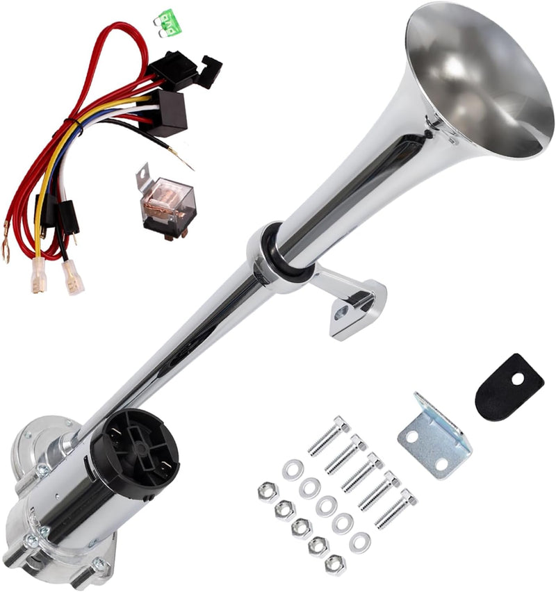 12V Hupe Lkw Hupe Luft Horn, Drucklufthorn Lufthorn Trumpet Air Horn mit Kompressor für alle 12V Fah