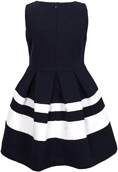 La-V Festliches Kleid gestreift mit Schleifen 92-98 Maritime, 92-98 Maritime