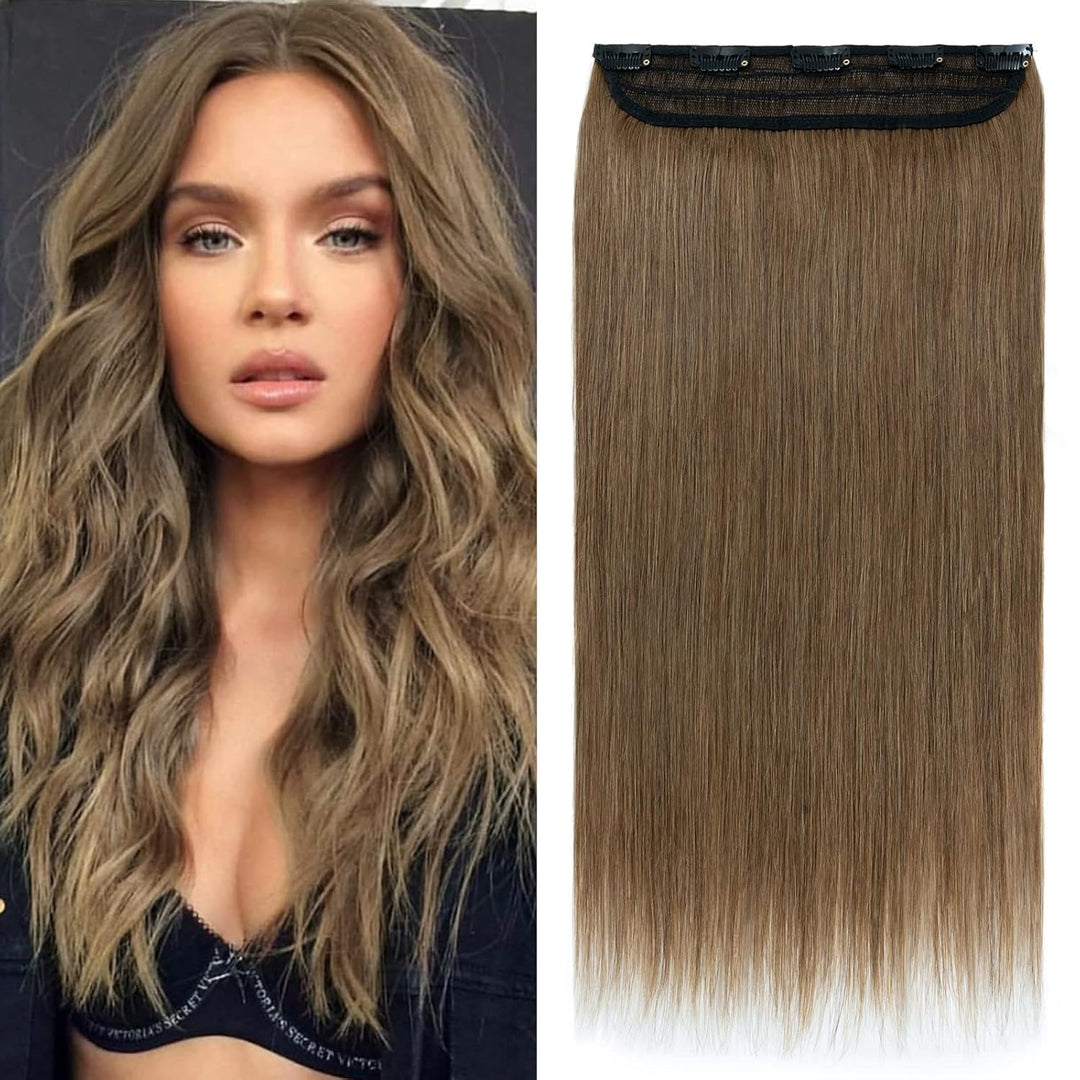 Clip in Extensions Echthaar Dick Haarteile Echthaar 1 Piece 5 Clips 7A Remy Hair Weich Natürlich Haa