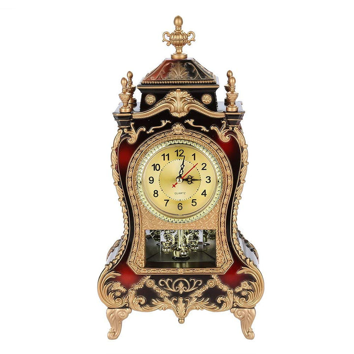 Joyzan Tischwecker, Wanduhr mit Pendel und Glockenspiel, Klassische Vintage-Tischuhr im europäischen
