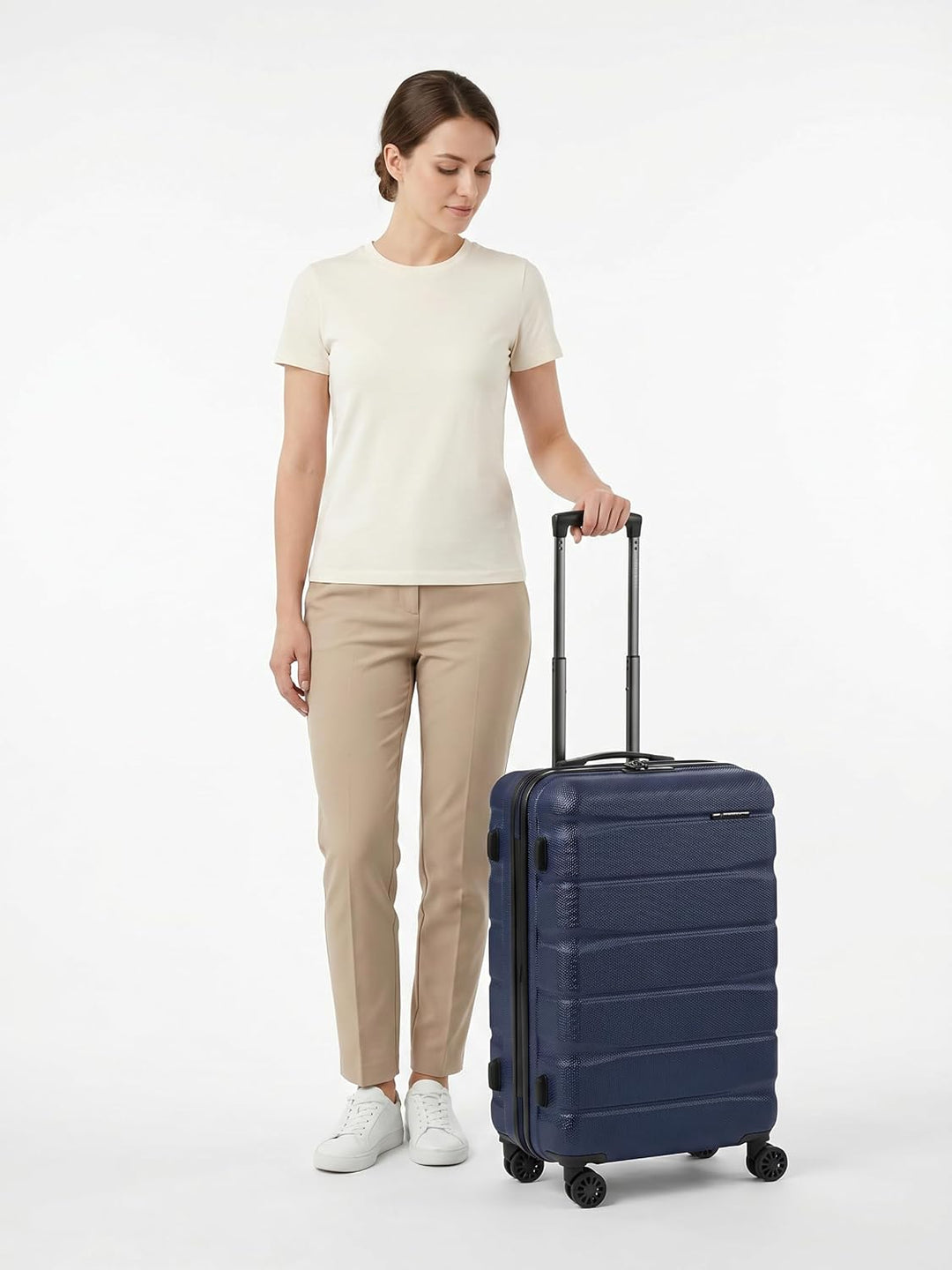 Franky Check-in Koffer für Damen und Herren | mittelgrosser Trolley 44,5 x 28 x 66 cm aus hochwertig