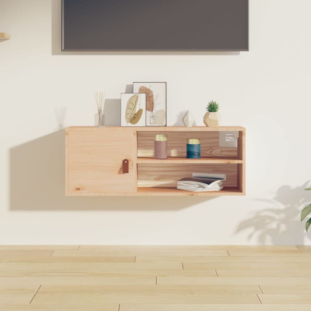80x30x30 cm Wandschrank TV Schrank mit 2 Offene Fächer Hängeschrank TV Board Hängend Bücherregal Lag