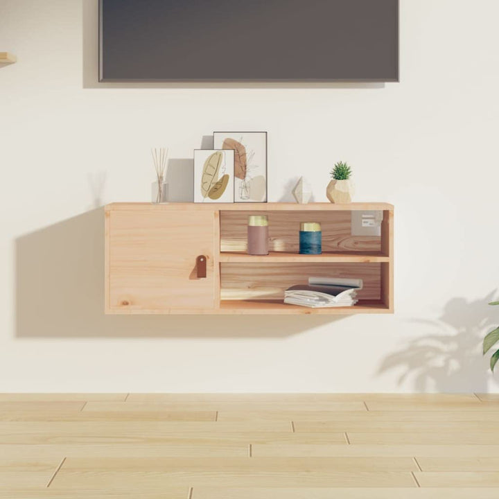 80x30x30 cm Wandschrank TV Schrank mit 2 Offene Fächer Hängeschrank TV Board Hängend Bücherregal Lag