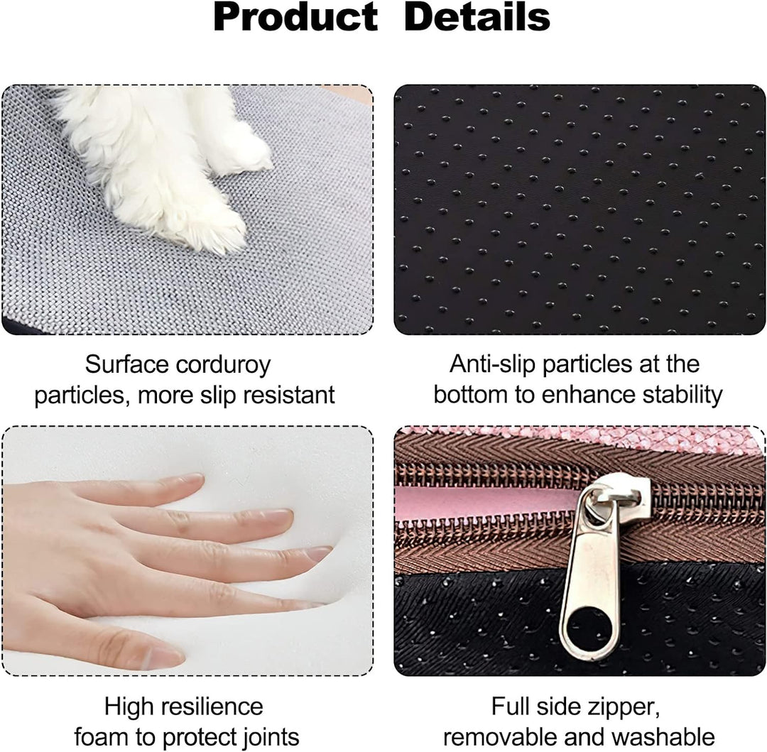 Galatée Hundetreppe, Weiche, Bequeme Haustiertreppe Mit Waschbarem Und Reissverschlussbezug, Einfach