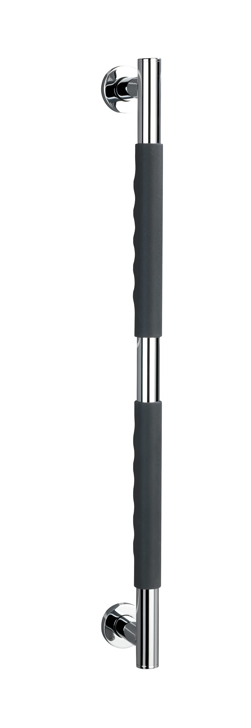 WENKO Edelstahl Wandhaltegriff Secura 65,5 cm - Bad-Sicherheitsgriff für Badewanne oder WC, Silikon,