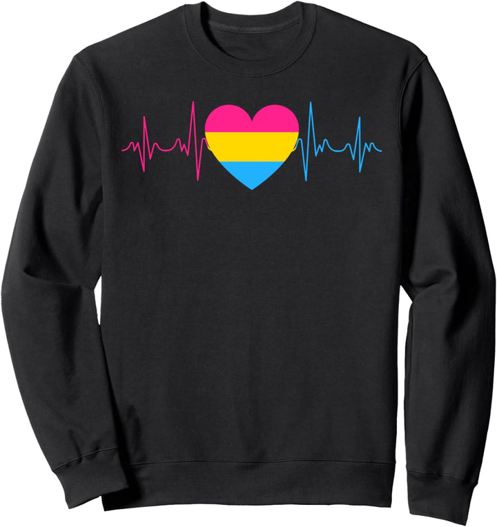 Pansexual Heartbeat Pan Pride Geschenk Sweatshirt