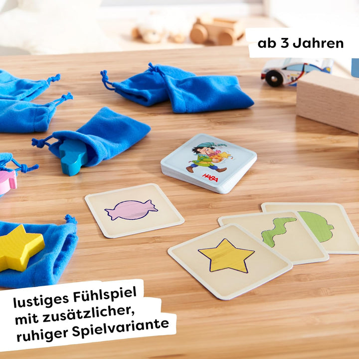 HABA Verfühlt nochmal – Fühlspiel & Lernspiel mit Holzteilen, fördert spielerisch die Feinmotorik, M