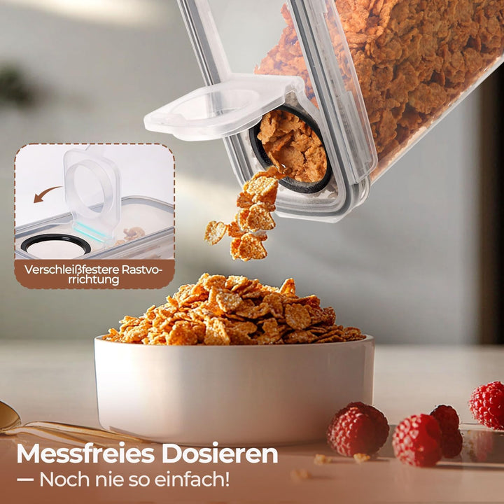 ComSaf Vorratsdosen mit Deckel Luftdicht 4L, 4er Müsli Aufbewahrung, Aufbewahrungsbox mit Deckel Gro