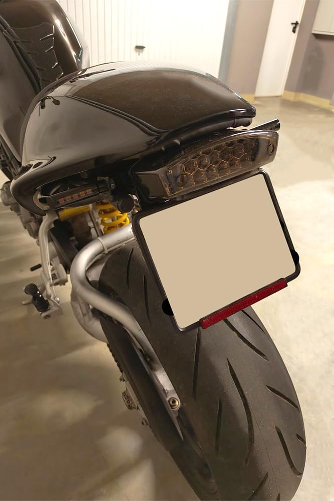 aVDB-moto LED-Bremslicht mit integriertem Blinker kompatibel mit Ducati Monster (Getönt), Getönt