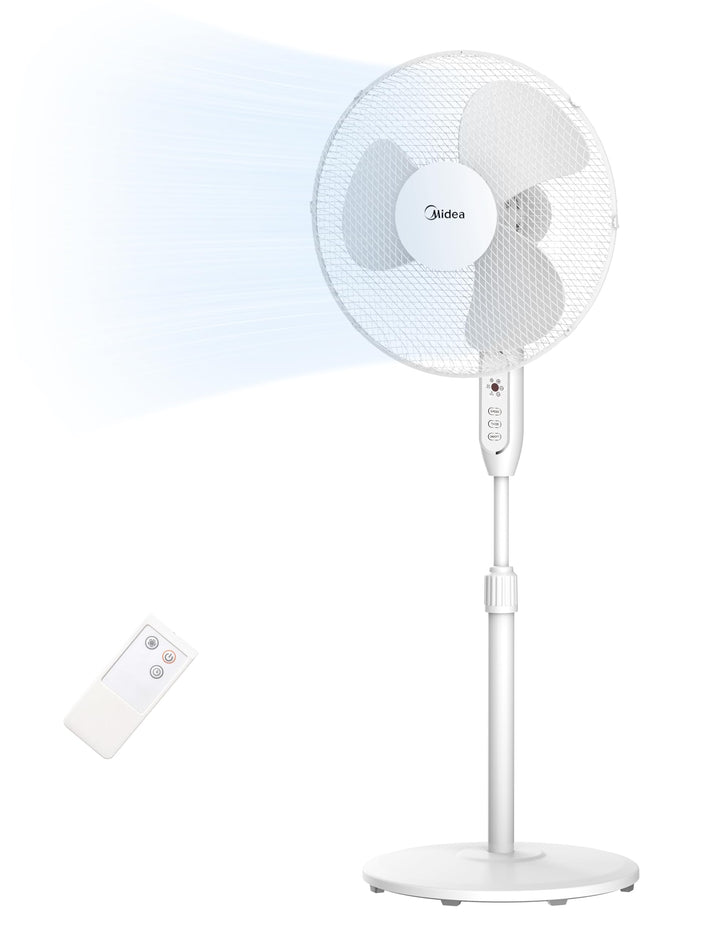 Midea FS40-16JRA Standventilator, Starke Windkraft, Grosses Luftvolumen, 40 W Leistung, Fernbedienun