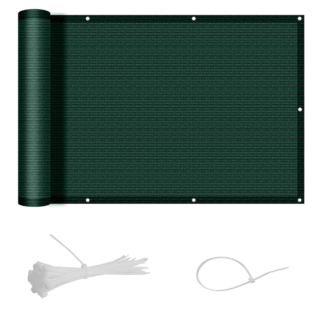 SUNNY GUARD Balkon Sichtschutz 90x500cm Balkonabdeckung HDPE UV-Schutz Windschutz Balkonverkleidung,
