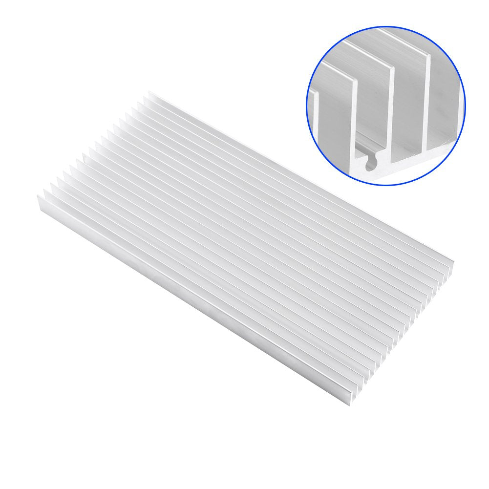 Aluminium Kühlkörper für LED-Leuchten für 8 Stück 3W LEDs oder 20 Stück 1W LEDs, 300x140x20mm