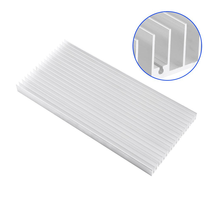 Aluminium Kühlkörper für LED-Leuchten für 8 Stück 3W LEDs oder 20 Stück 1W LEDs, 300x140x20mm