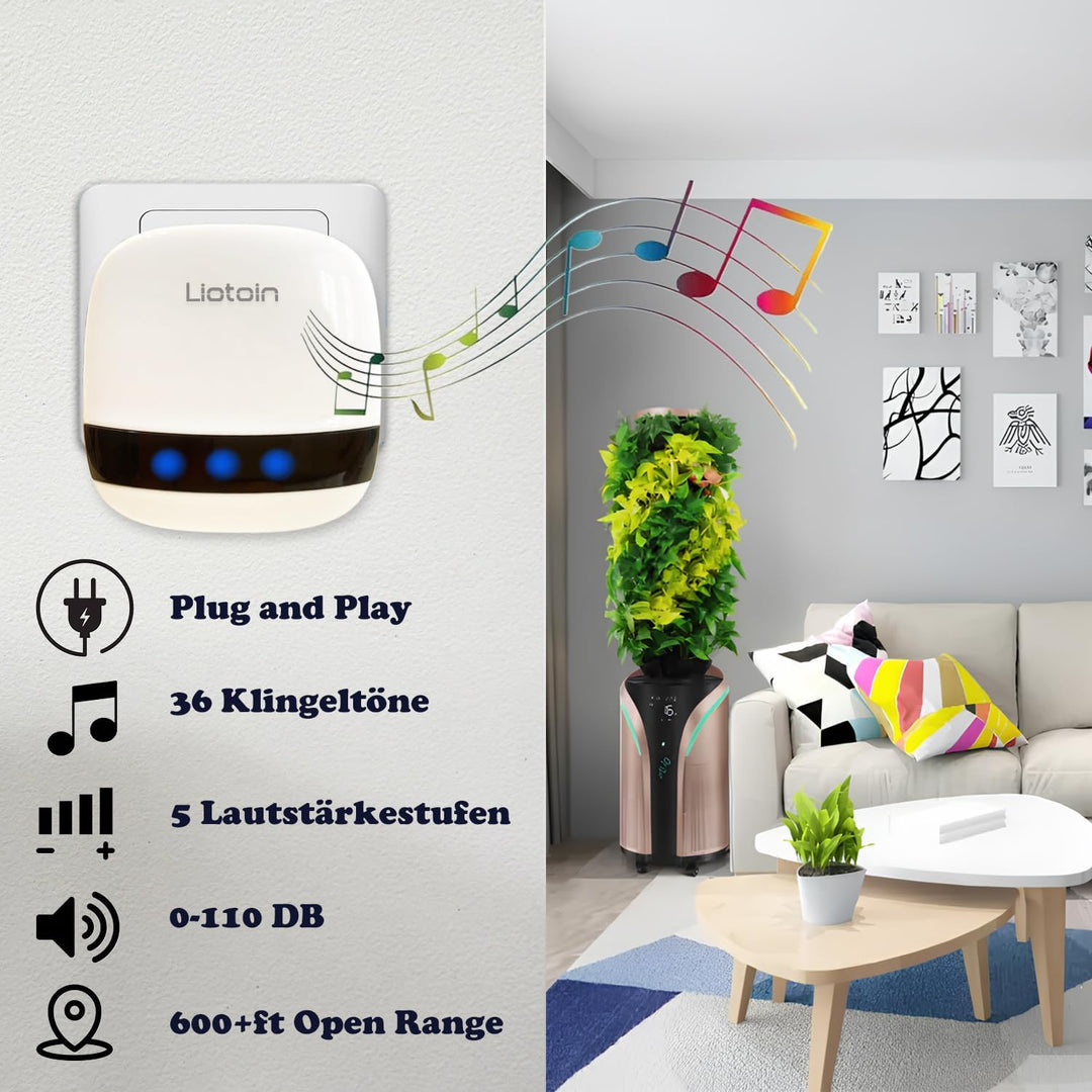 Notrufknopf für Senioren Notruf Kabellos Hausnotruf Senioren InternSOS Alarm Notfallknopf Alarmknopf