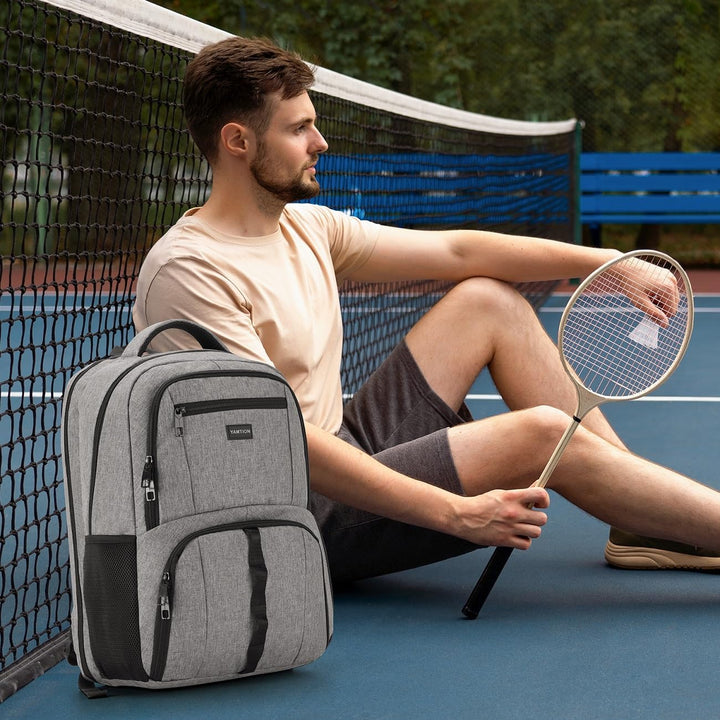 YAMTION 17,3 Zoll Rucksack Herren Gross mit Schuhfach für Arbeit,Sportrucksack für Fitnessstudio Sch