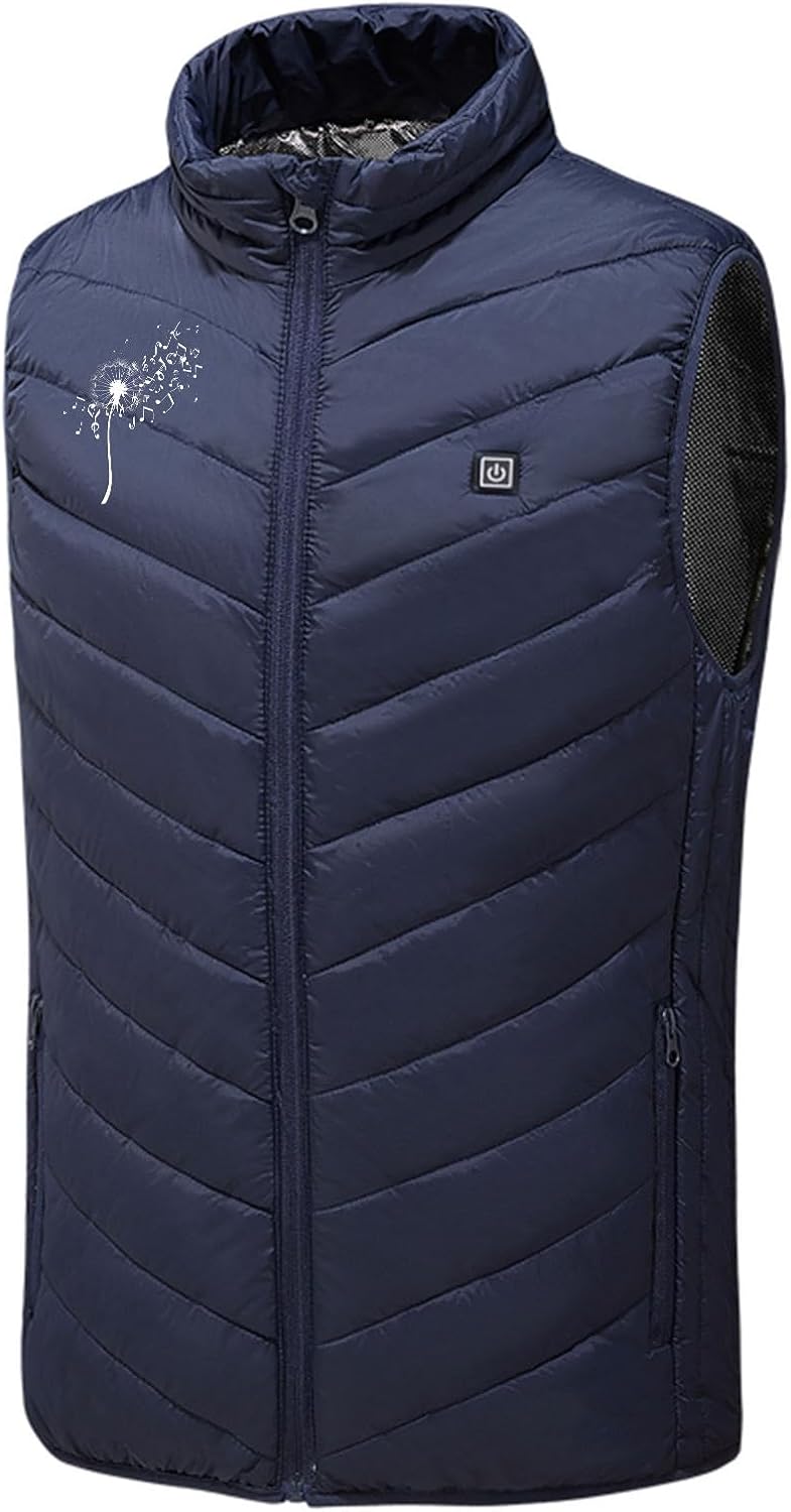 UHouse Beheizbare Weste Damen Und Herren Winter Einstellbare Heizweste mit 9 Heizzonen Beheizte West