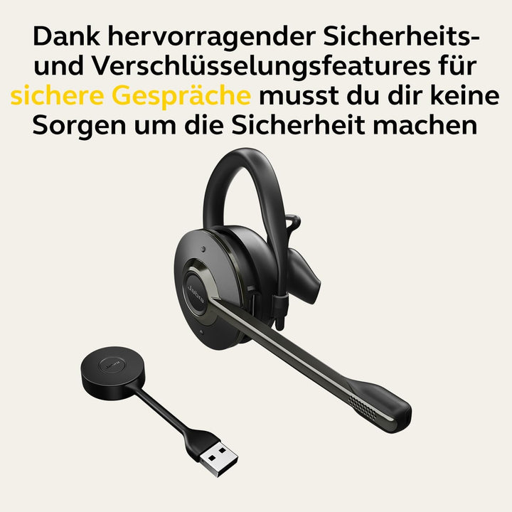 Jabra Engage 55 Schnurloses, Convertibles Headset mit EarHook, Kopf- und Nackenbügel und Link 400 US