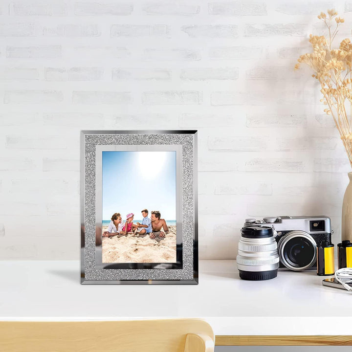 ASelected 4er Set Fotorahmen 13x18 Glas Bilderrahmen Photo Frame Glas Diamant Foto Rahmen Hochzeit F