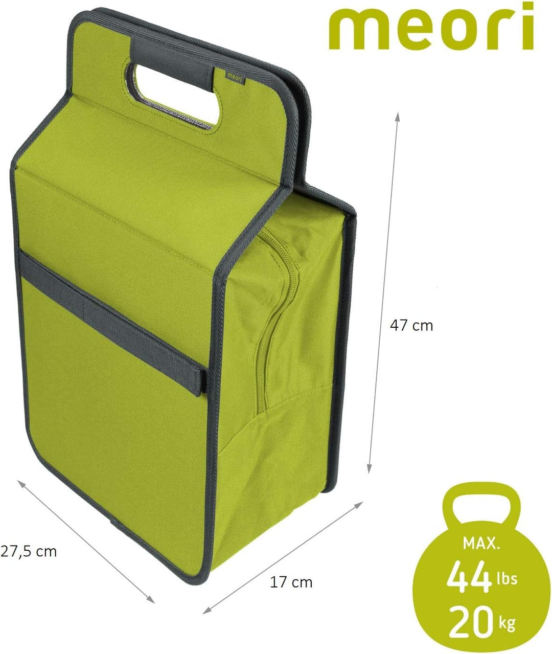 meori Grün faltbare L tragbare Flaschen-grosse Lunchbox-Einkauf Picknick Reise-hygienisch geruchsneu
