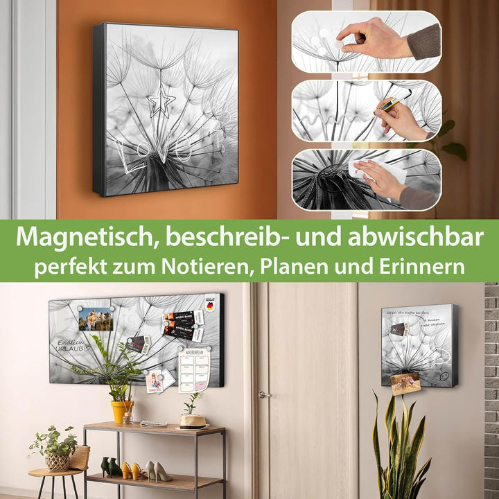 banjado Grosser Schlüsselkasten Metall - Schlüsselbox 30x30cm mit 32 Haken - Schlüsselkasten modern