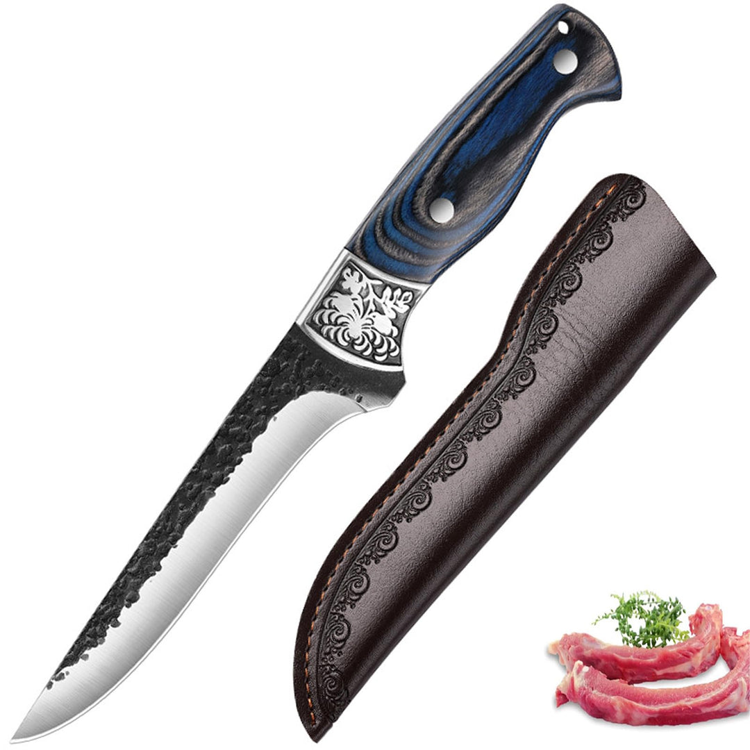 Fubinaty Ausbeinmesser Kochmesser handgefertigt geschmiedet Outdoor-Kochmesser Full Tang High Carbon
