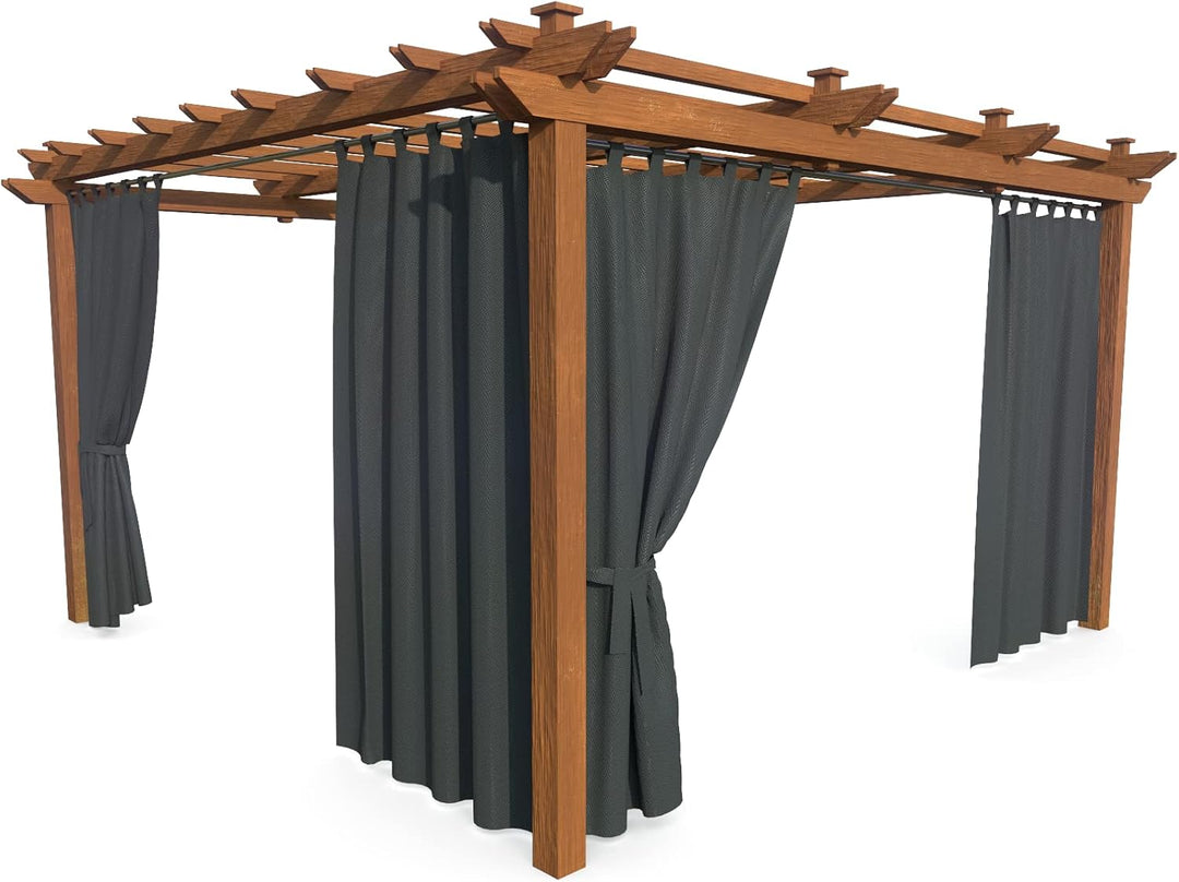 HOME DEKO Terrassenvorhang, Wasserdichter Gartenvorhang für Terrasse, Balkon, Pergola & Pavillon, Sc