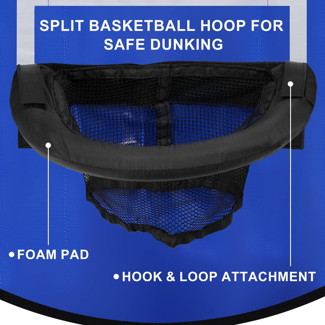 Trampolin Basketballkorb, Abreissrand zum Eintauchen TrampolinBasketballaufsatz mit Mini Basketbälle