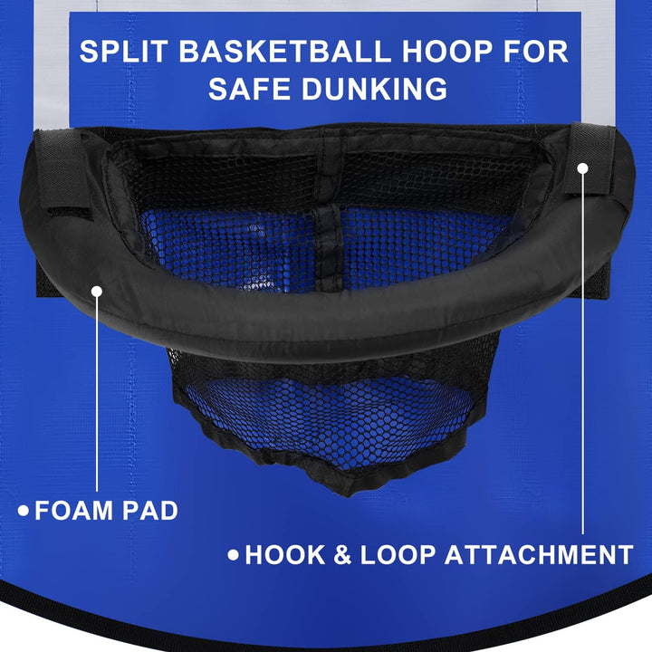Trampolin Basketballkorb, Abreissrand zum Eintauchen TrampolinBasketballaufsatz mit Mini Basketbälle
