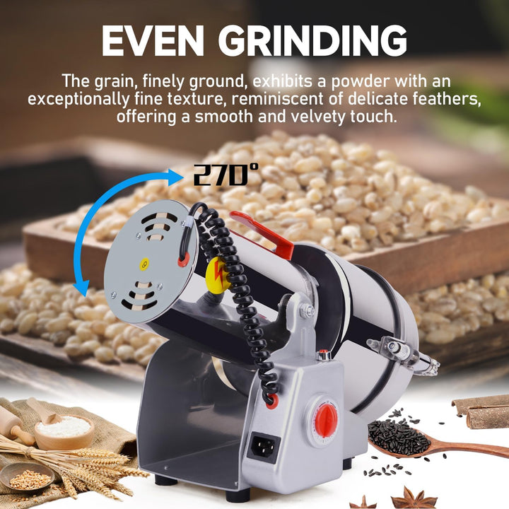 Goldtouch GetreidemüHle Elektrische 2000g 3600W Electric Grain Mill 32000U/min 304 Edelstahl Kommerz