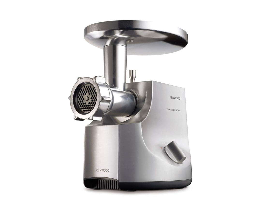 Kenwood Fleischwolf MG700, 3 Edelstahl Lochscheiben, 2 Wurstfüll-Aufsätze, 1 Kebbe-Aufsatz, grosse E