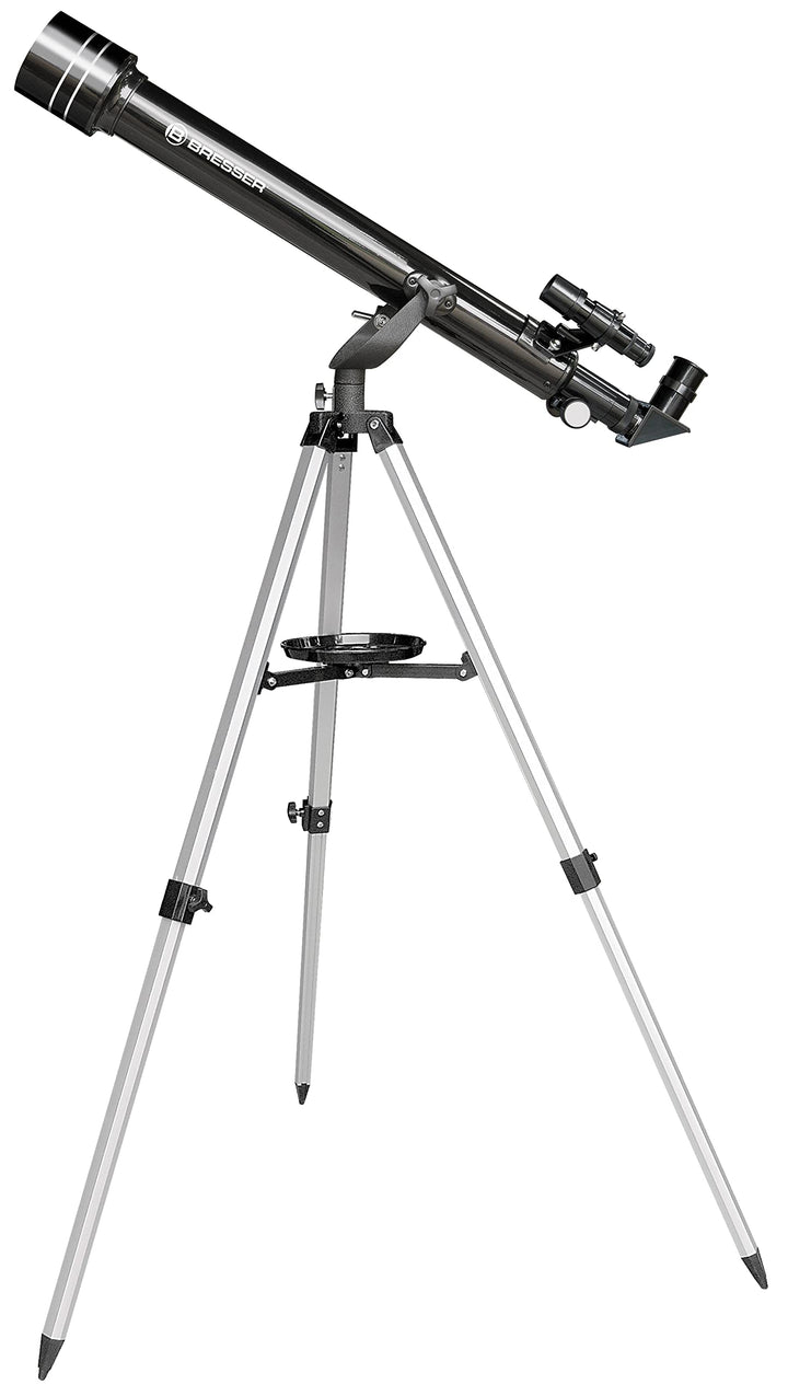 Bresser Teleskop Arcturus 60/700 Einsteigerteleskop mit Stativ und reichlich Zubehör mit praktischem