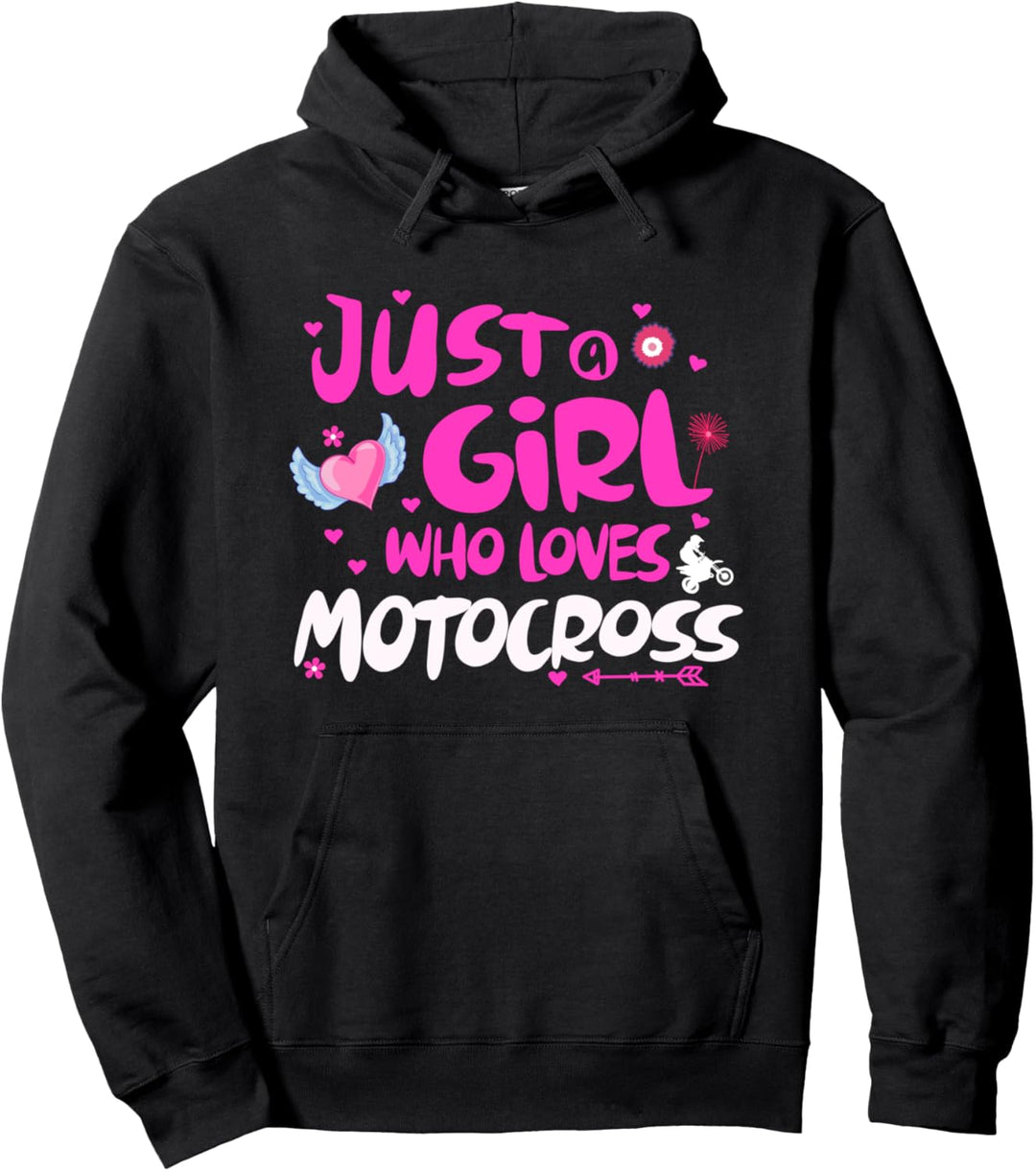 Just a Girl Who Loves Motocross Pullover Hoodie