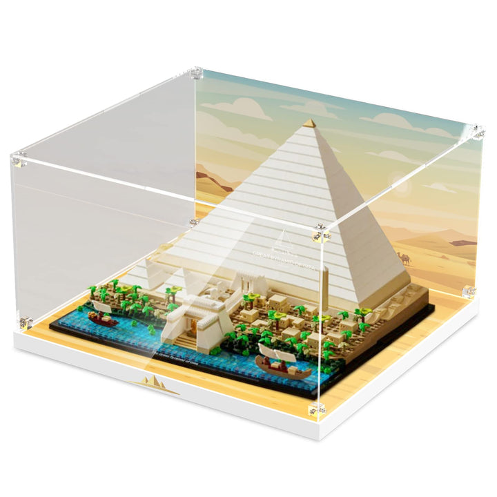 cooldac Acryl Vitrine Box für Lego 21058 Cheops-Pyramide , staubdicht Transparent Clear Display Box