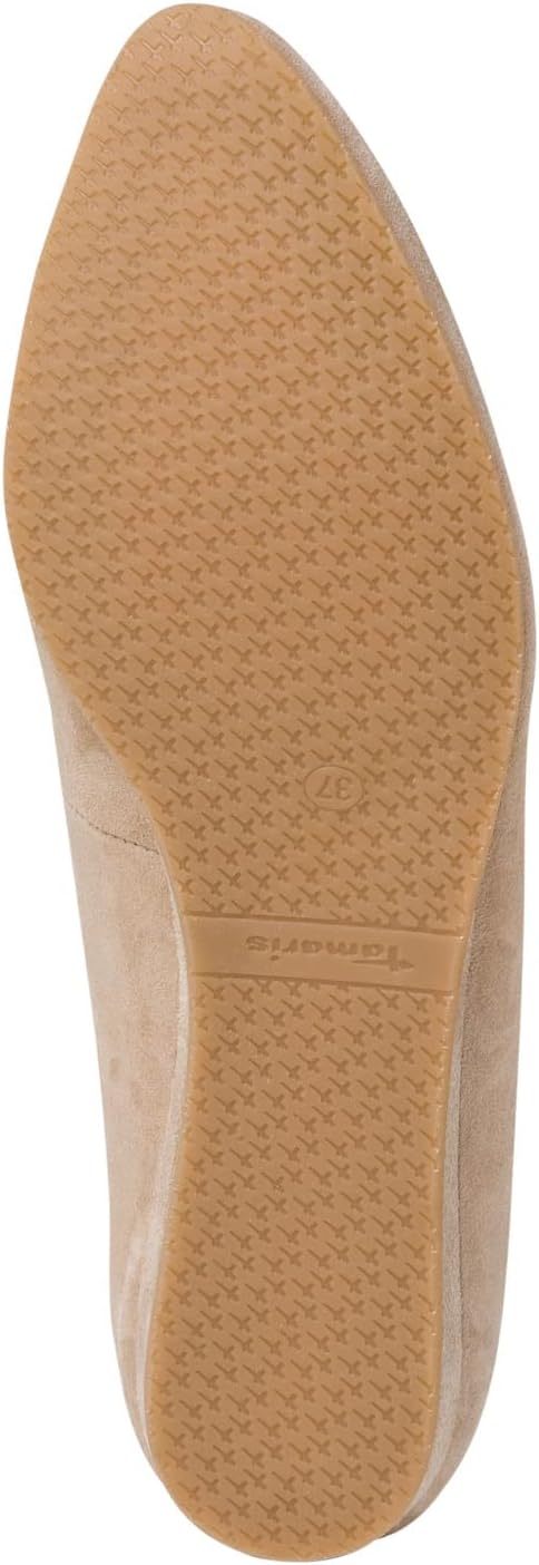 Tamaris Damen Ballerina 1-1-22118-20 schmal 35 EU Taupe, 35 EU Taupe