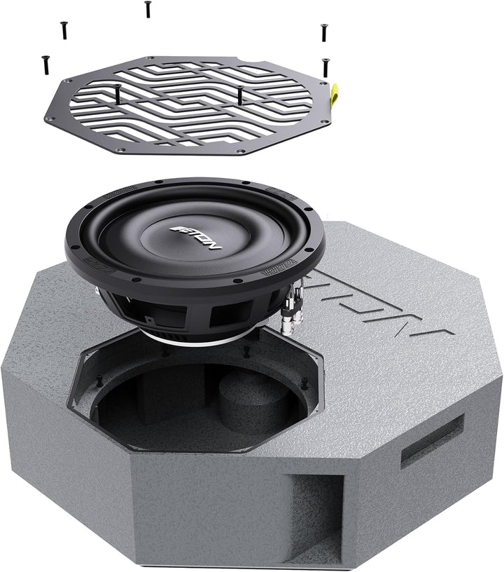 ETON Res 10 AR – Flacher Aktiv-Subwoofer für Reserverad-Mulde, aktive Bassreflex Bassbox mit potente