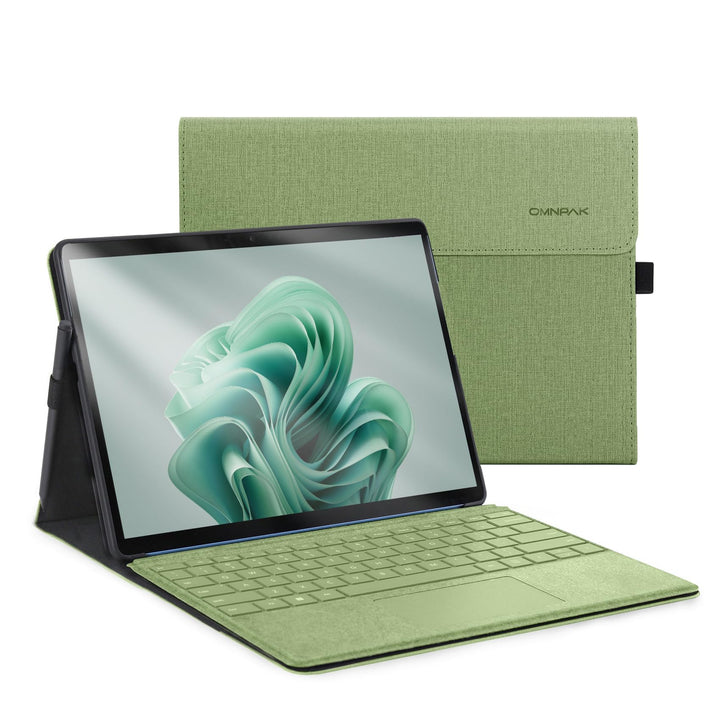 Omnpak Hülle für Surface Pro 9 Tablet, Business-Hülle mit Stifthalter, Einstellbarer Multi-Betrachtu