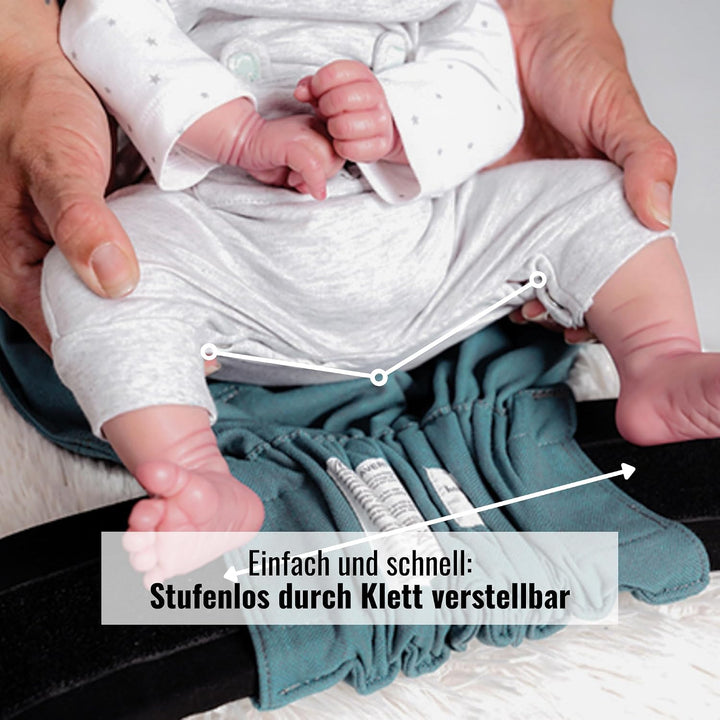 KOKADI Babytrage Flip X - für Neugeborene ab Geburt bis 15kg - ergonomisch, mitwachsend und einfach