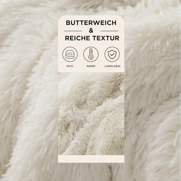 BEDSURE Kuscheldecke - Flauschig Decke, Warm Sherpa Sofadecke, Dicke Felldecke, Couchdecke, Flauschi