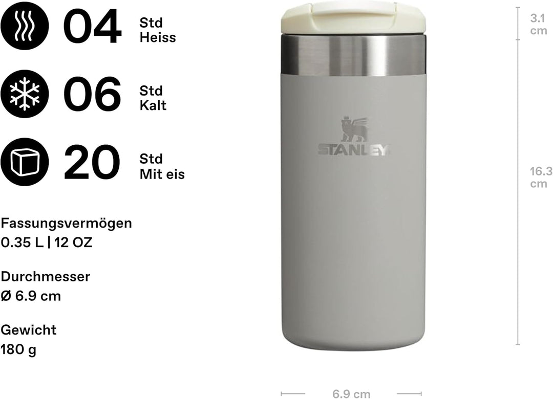 Stanley Aerolight Transit Thermobecher - Hält 4-6 Stunden Heiss - Spülmaschinenfest - Kaffeebecher T