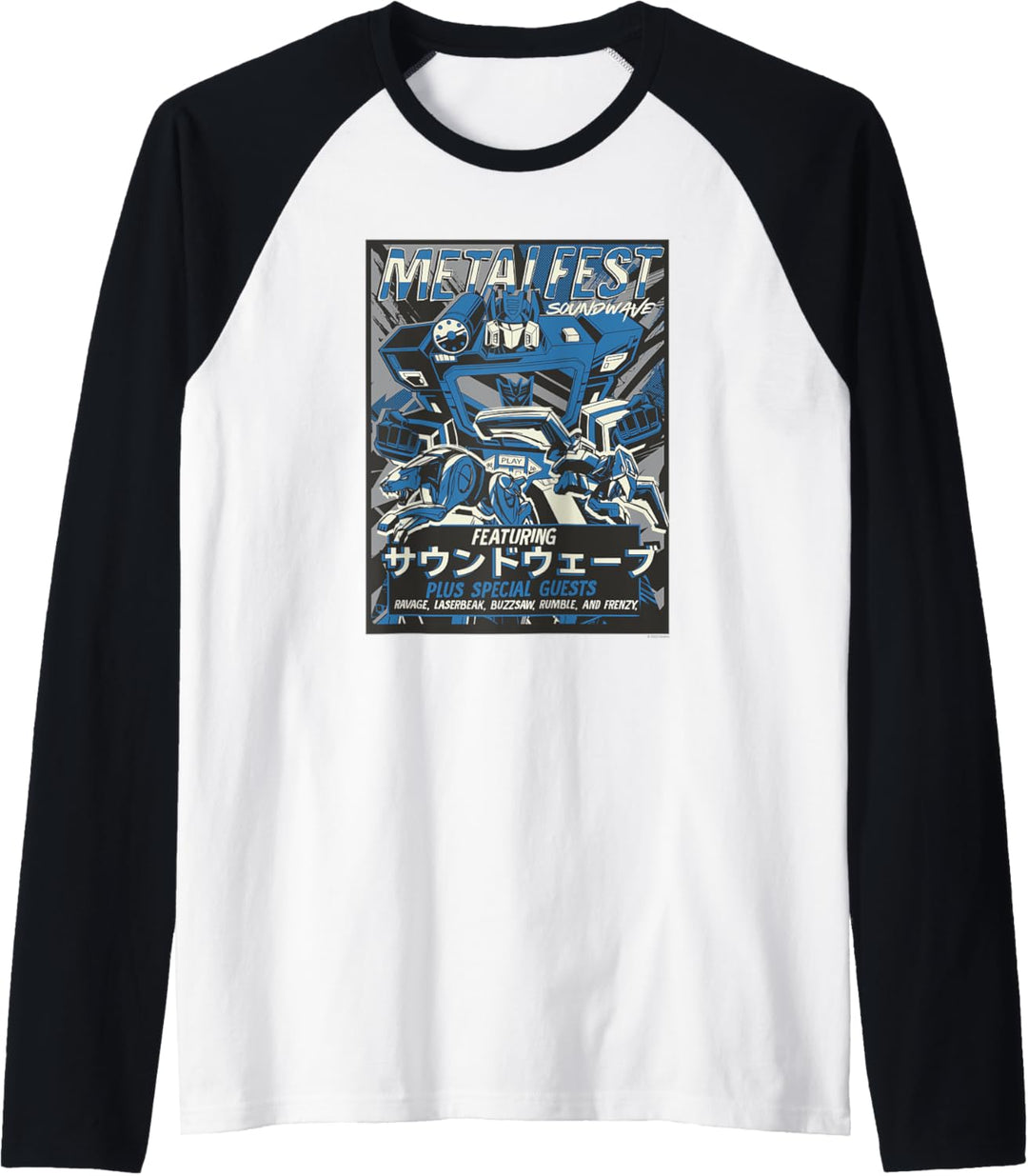 Transformers Metal Fest Soundwave Comic Style Poster Raglan