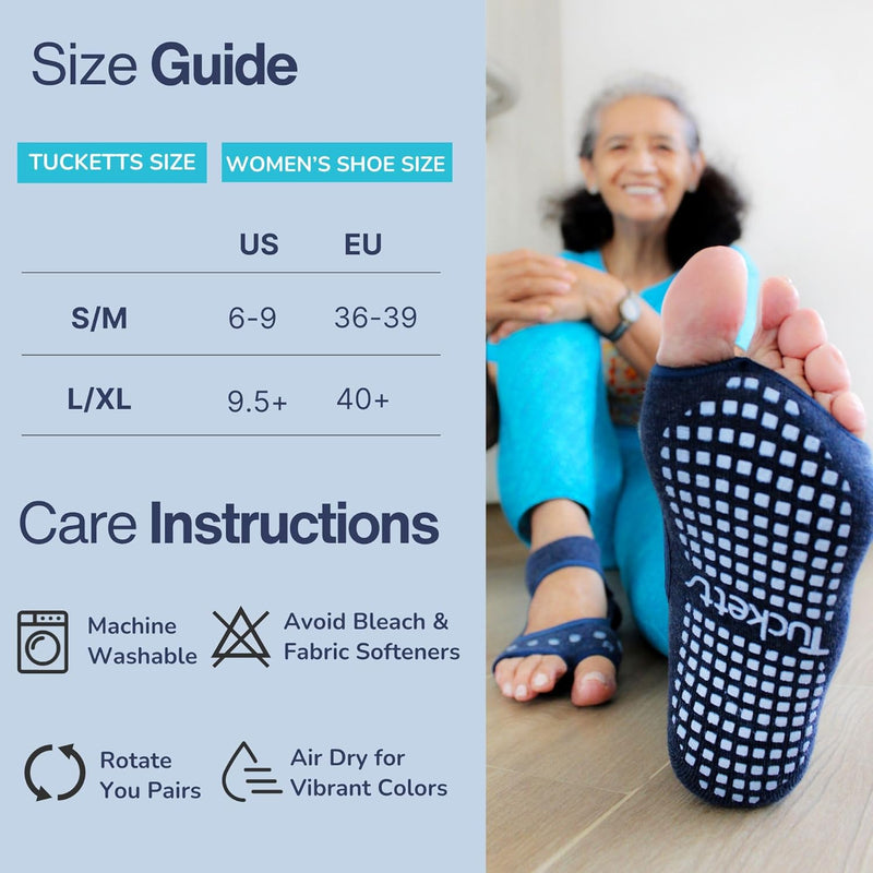 Tucketts Yoga Socken für Frauen - rutschfeste Haftsocken ohne Zehen - Stoppersocken (Damen) – Pilate