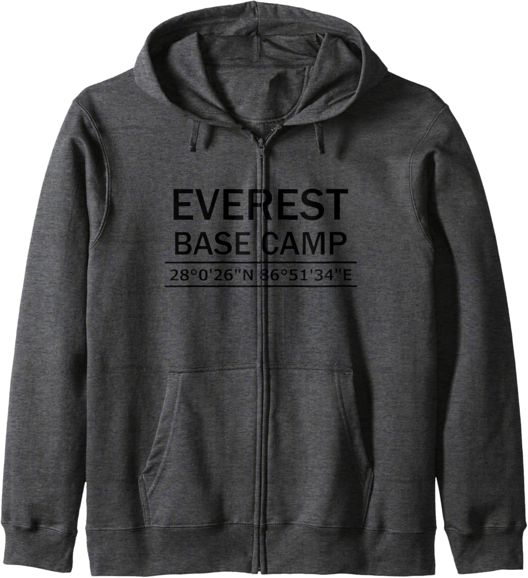 Mt Everest Base Camp Coordinates TShirt Kapuzenjacke