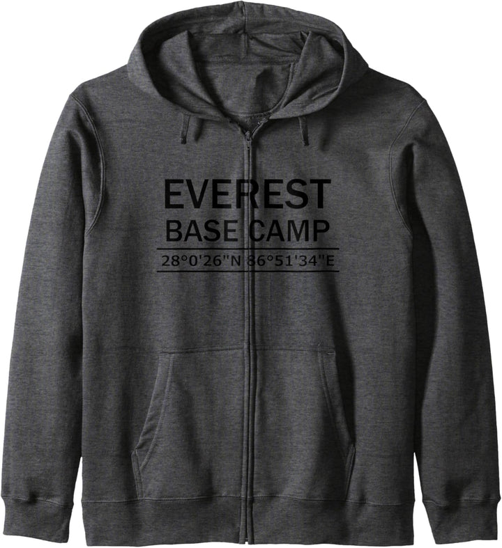 Mt Everest Base Camp Coordinates TShirt Kapuzenjacke