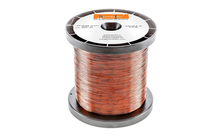 Kupferlackdraht W210 Ø 0,45 mm 500 g CU Lackdraht Grad 2 CUL Kupferdraht Gewicht 500 Gramm Durchmess