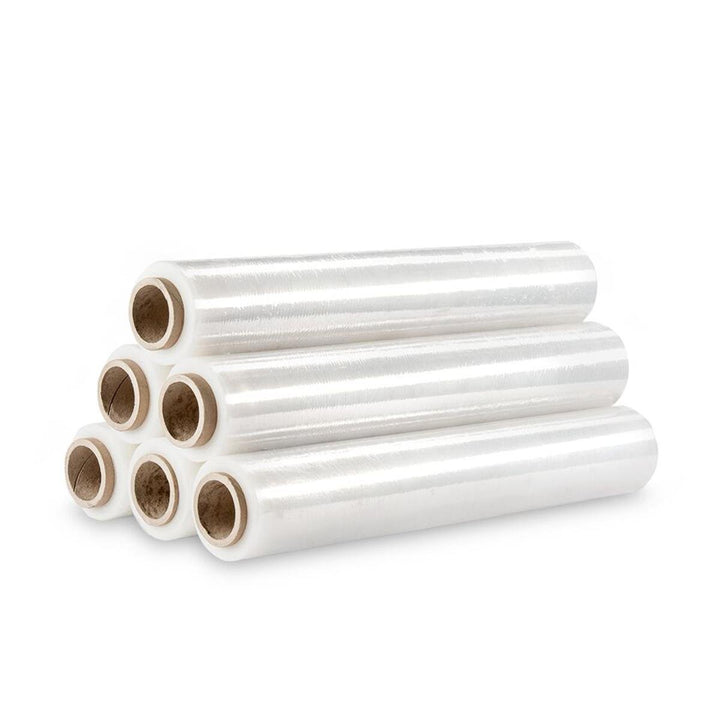 6 Rollen Stretchfolie 150mx500mmx23µm Verpackungsfolie Umzugsfolie transparent