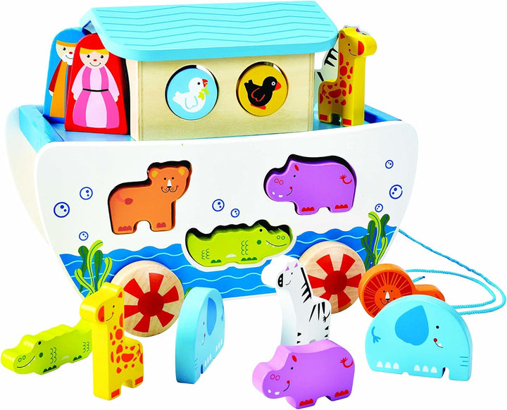 Hape E8049 - Nachzieh-Arche, Holzspielzeug