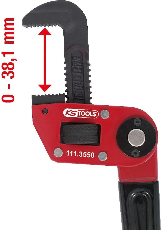 KS Tools 111.3550 Einhand-Rohrzange 1.1/2" mit verstellbarem Kopf